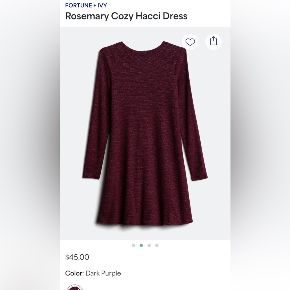 Fortune + Ivy Rosemary Hacci Dress